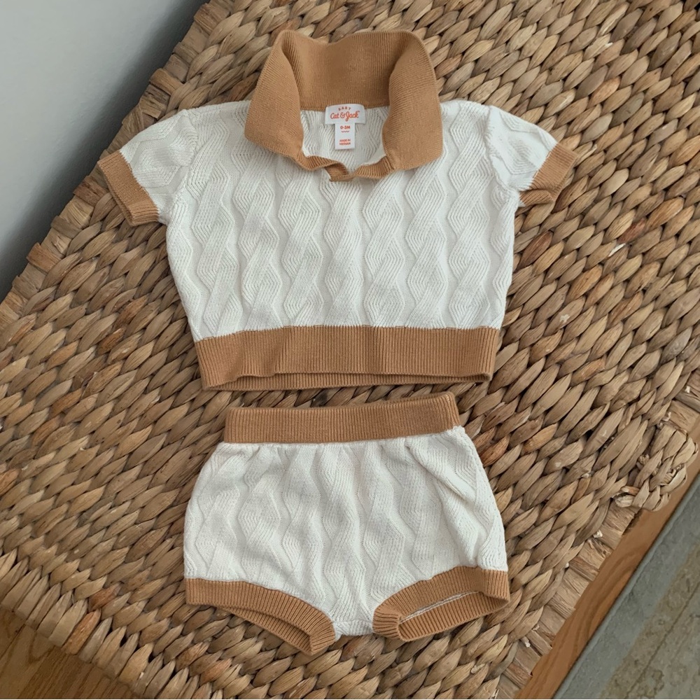 Cat & Jack Baby 2-Piece Johnny Collar Sweater Knit Set